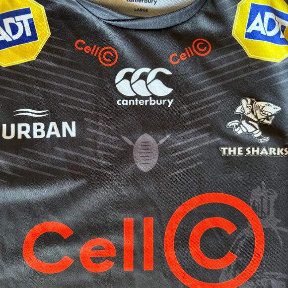 2019 Sharks Rugby Jersey by Canterbury South Africa super Rugby size Large - Picture 2 of 9